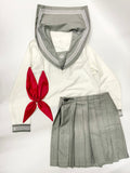 【中古】オリジナル衣装　セーラー服　長袖　グレー　M
