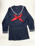 【中古】オリジナル衣装　セーラー服　長袖　紺　M