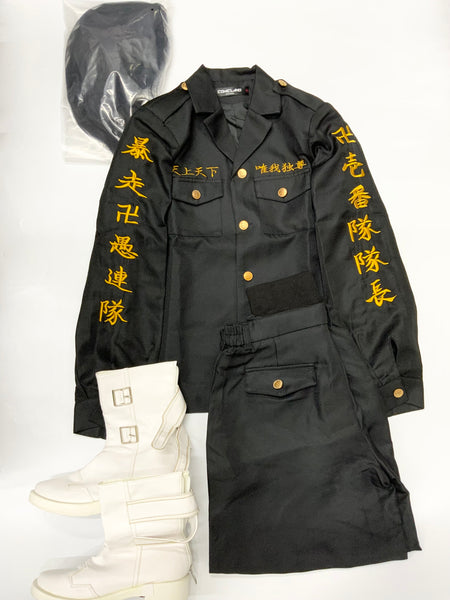 【中古】東京リベンジャーズ　場地圭介　特攻服　ウィッグ付き　靴付き