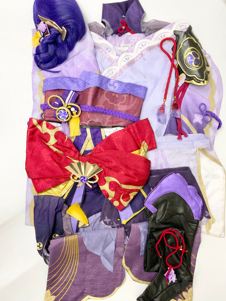 中古】原神 雷電将軍 ウィッグ付き（三分妄想）L【送料無料