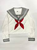 【中古】オリジナル衣装　セーラー服　長袖　グレー　上着のみ　L