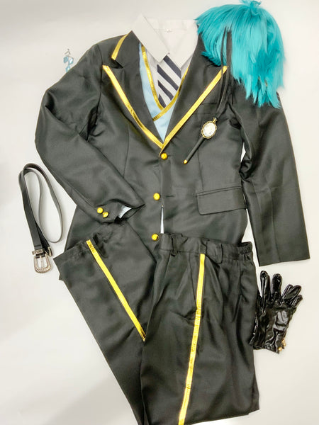 【中古】ツイステッドワンダーランド　オクタヴィネル　制服　ジェイド ウィッグ付き