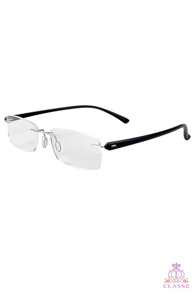 伊達メガネフチなし