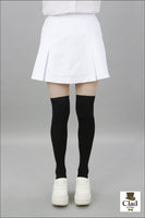 【アウトレット】ボックスプリーツスカート 4本 白